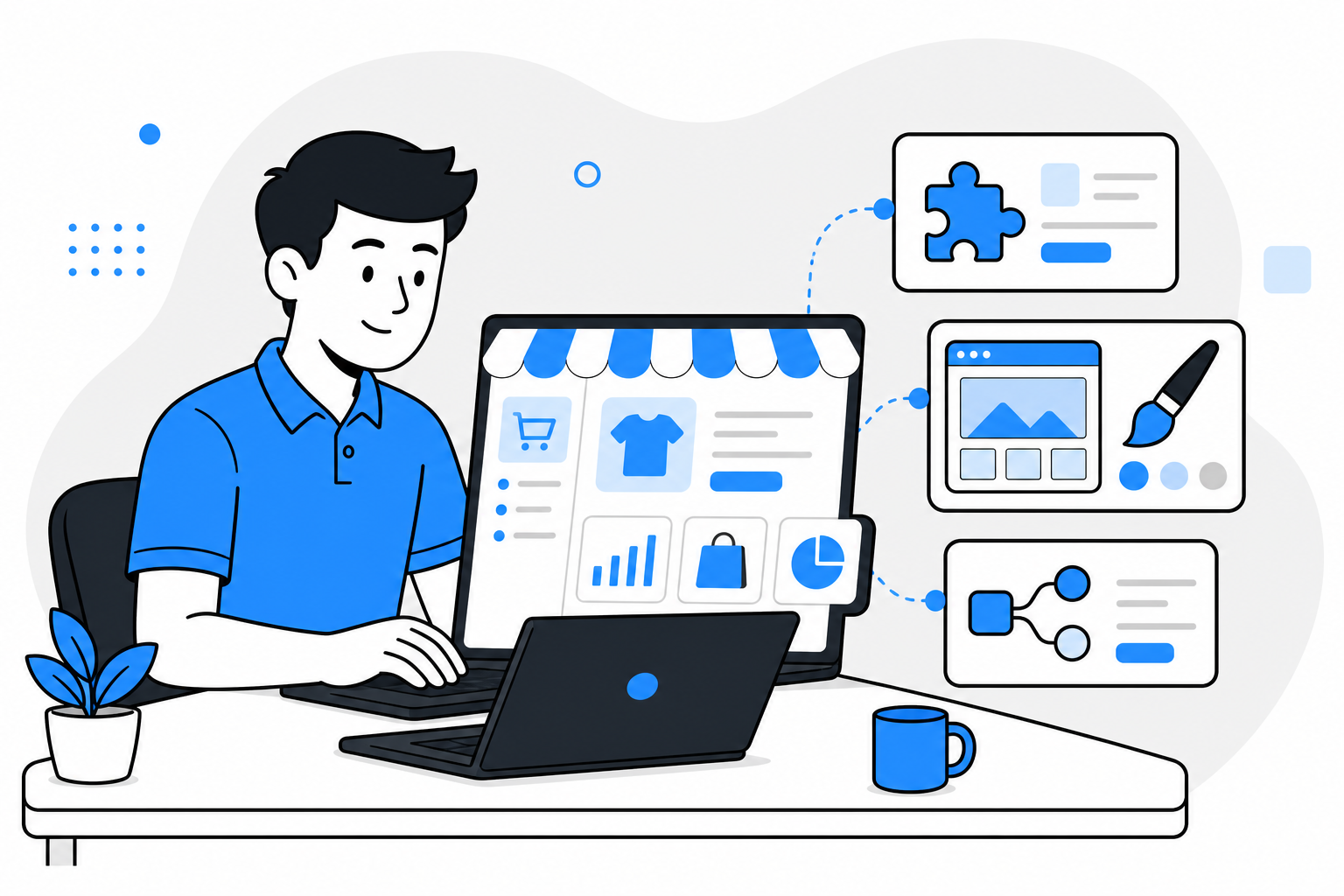Developer building custom SureCart and FluentCart store solutions