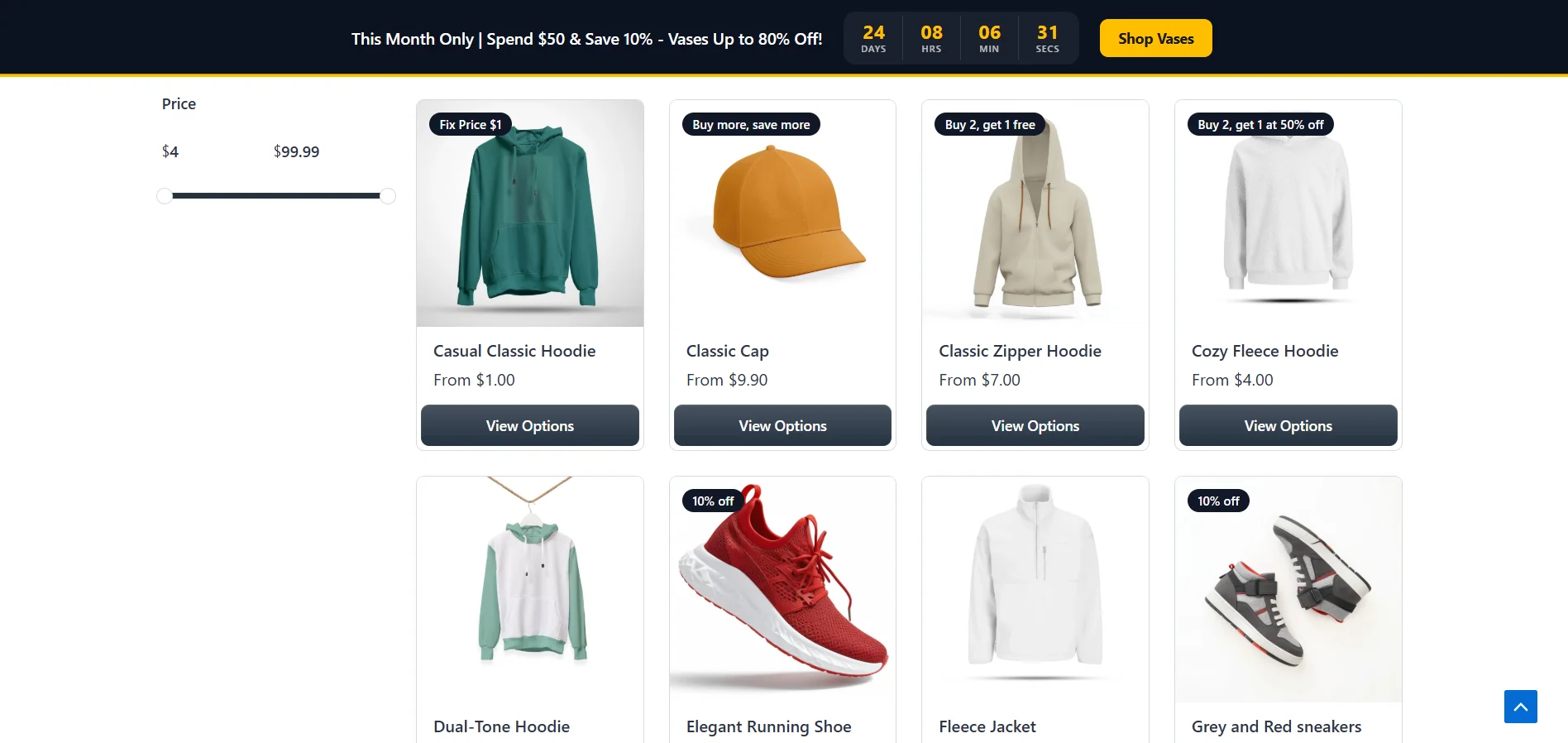 Shop card for Casual Classic Hoodie with the Fix Price $1 badge