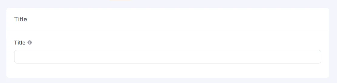 Invoice title field