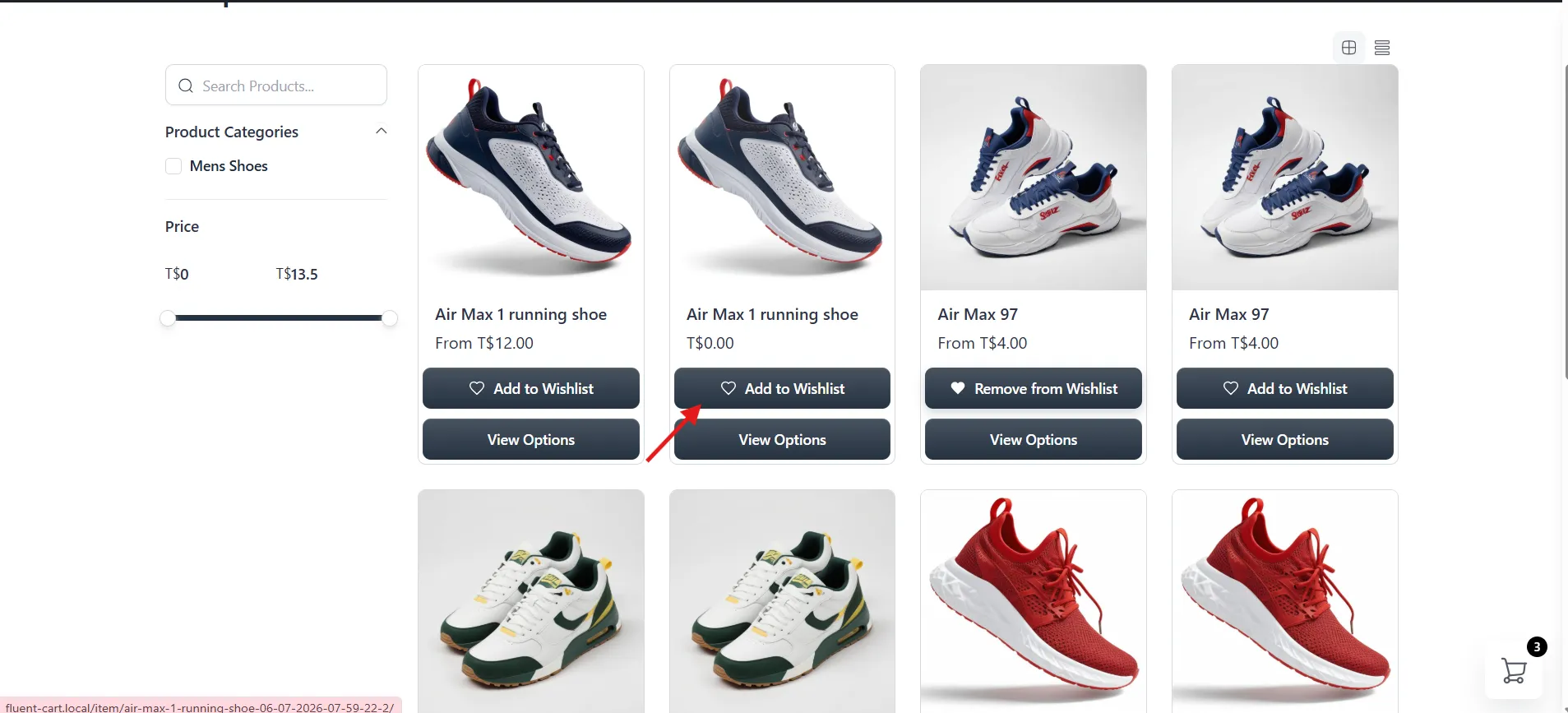 Full button below the price