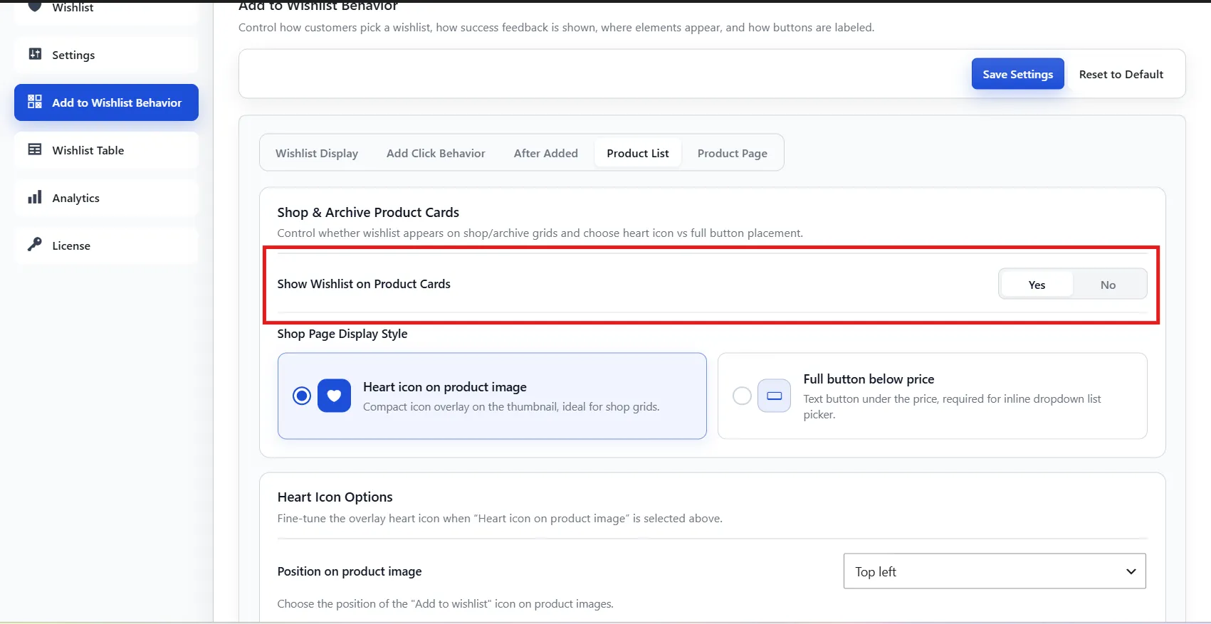 Show wishlist on product cards