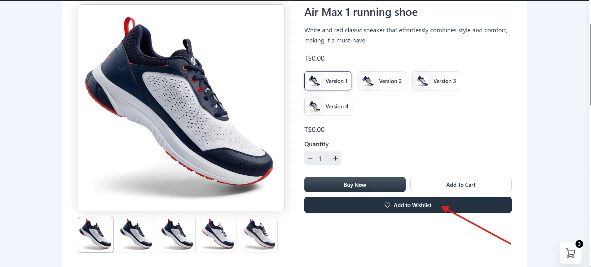 Button after add to cart