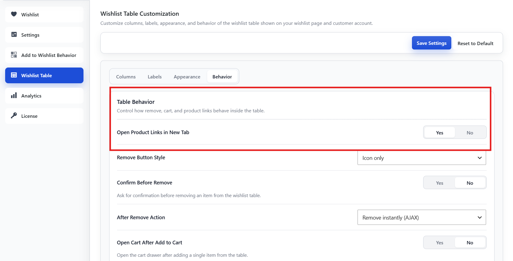 Open product links in a new tab