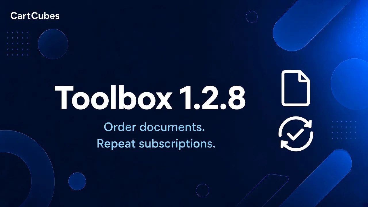 Toolbox 1.2.8: order documents and repeat subscriptions Toolbox 1.2.8: order documents and repeat subscriptions